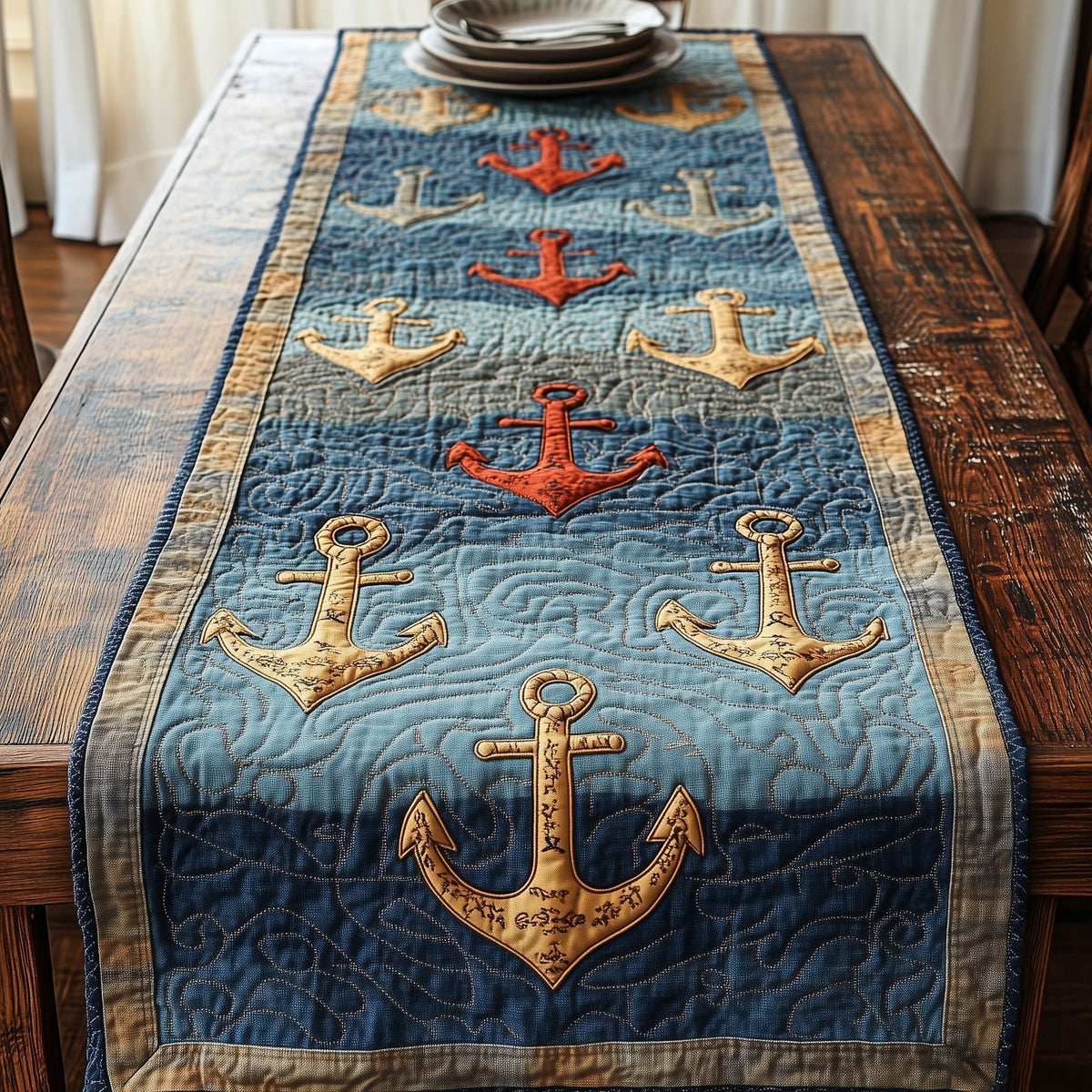 Vintage Maritime Table Runner