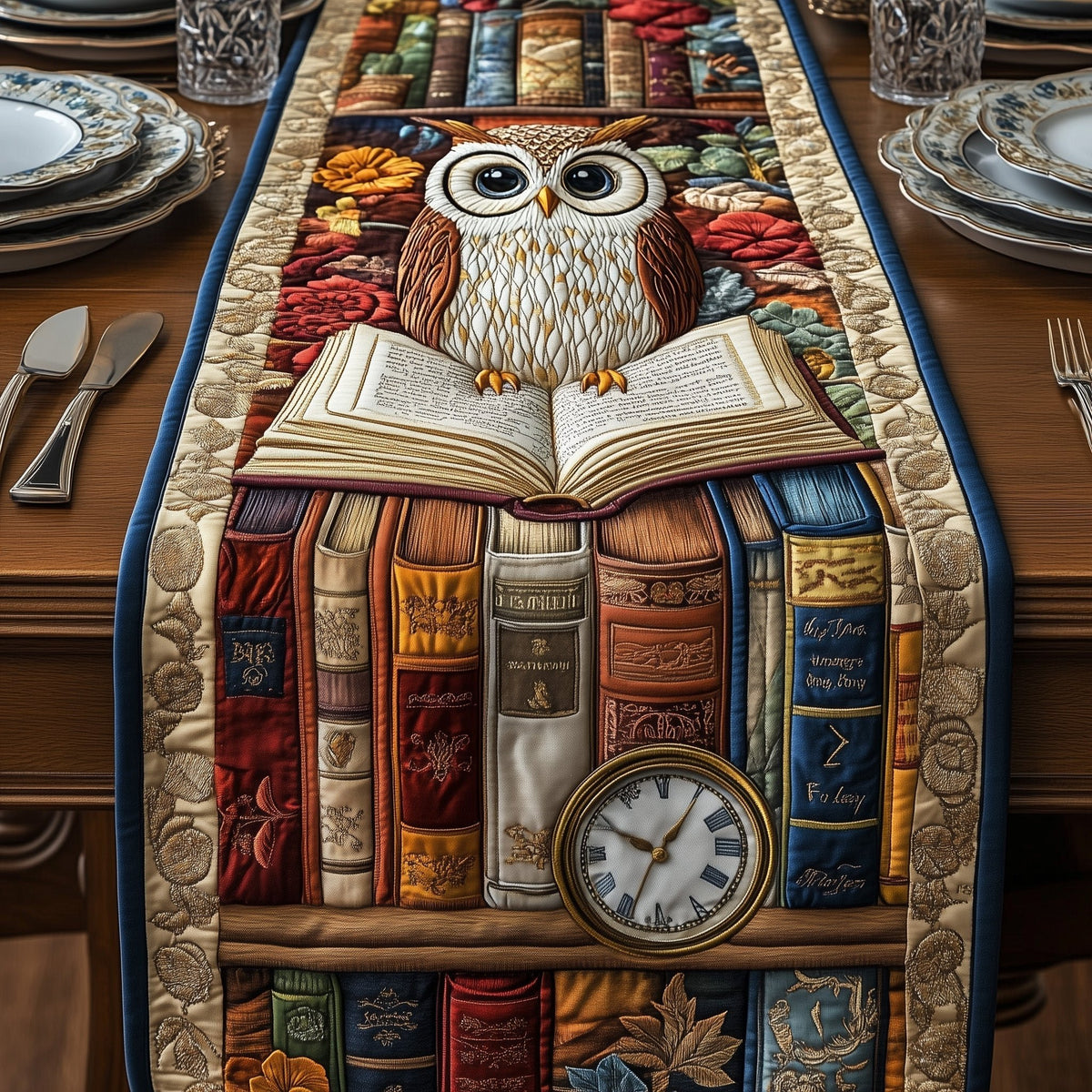 Bookish Owl Haven Table Runner