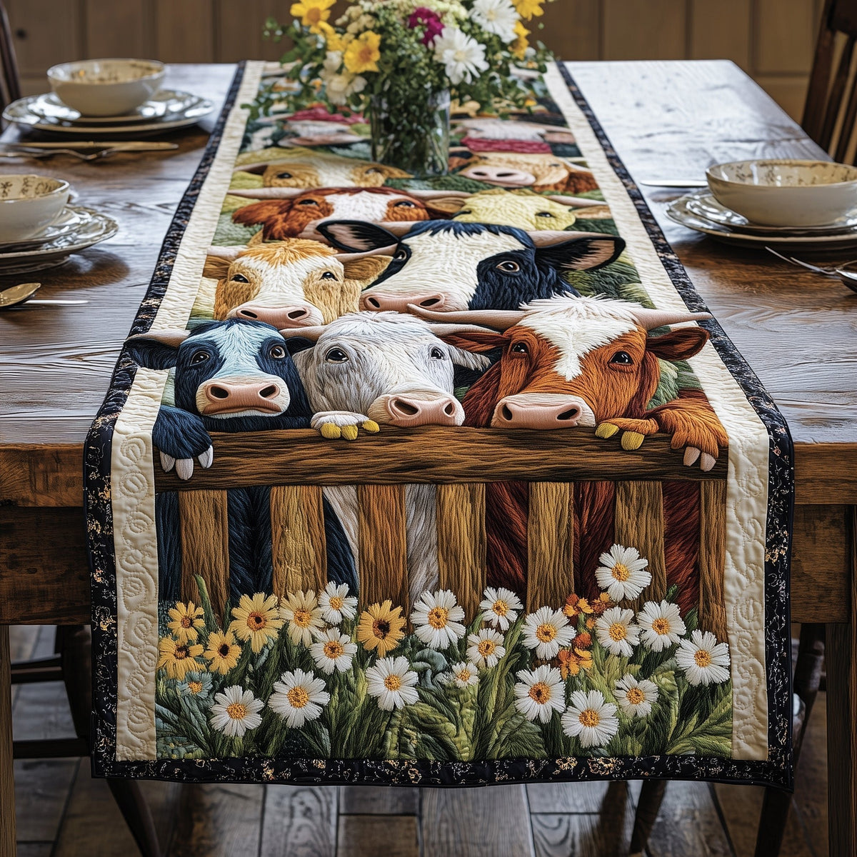 Farmyard Friends Table Runner