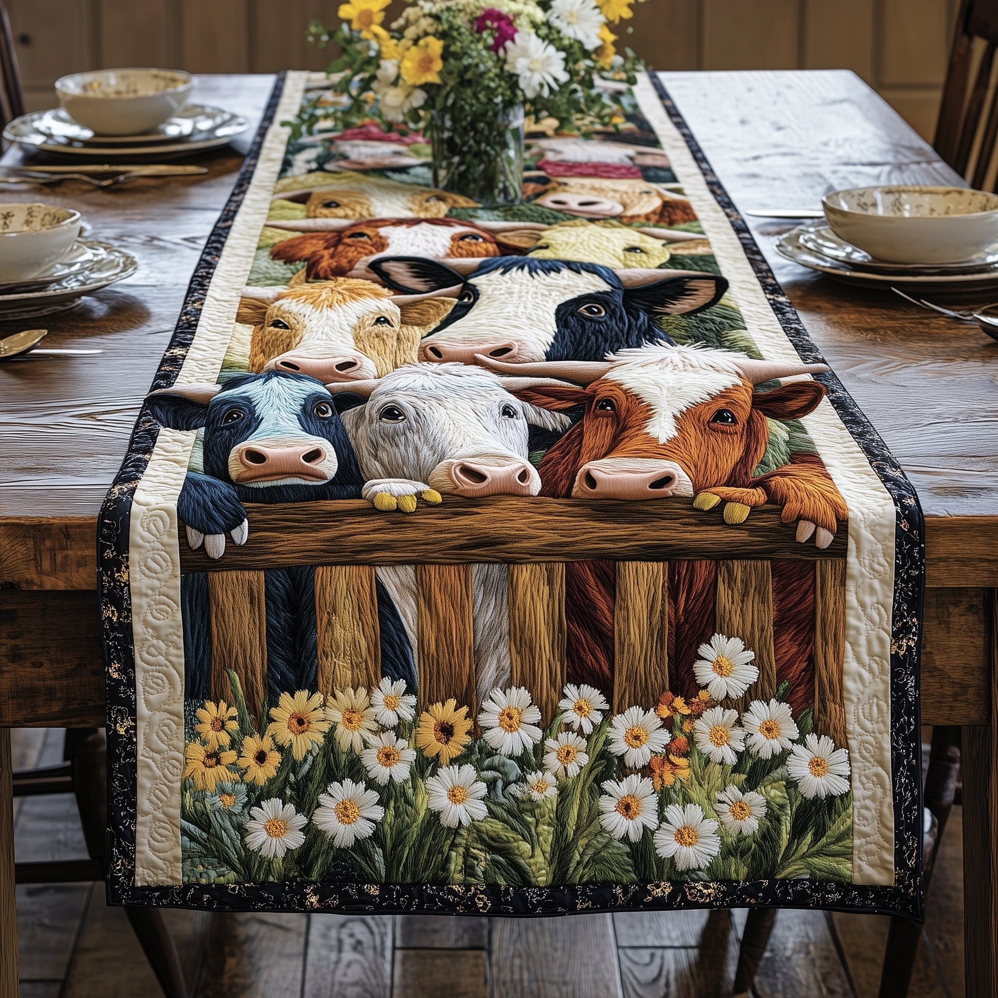 Farmyard Friends Table Runner