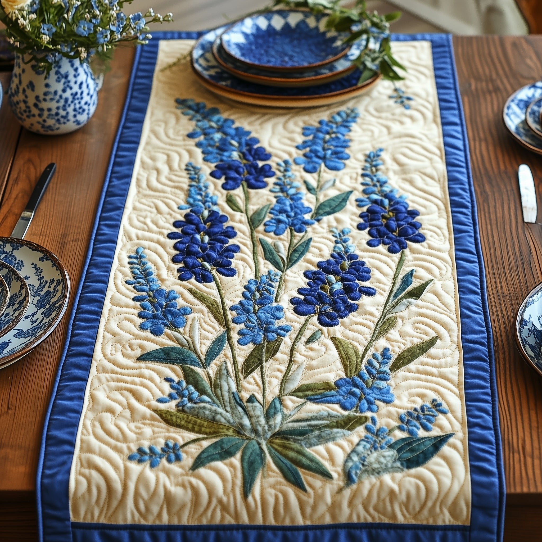 Bluebonnet Meadow Table Runner