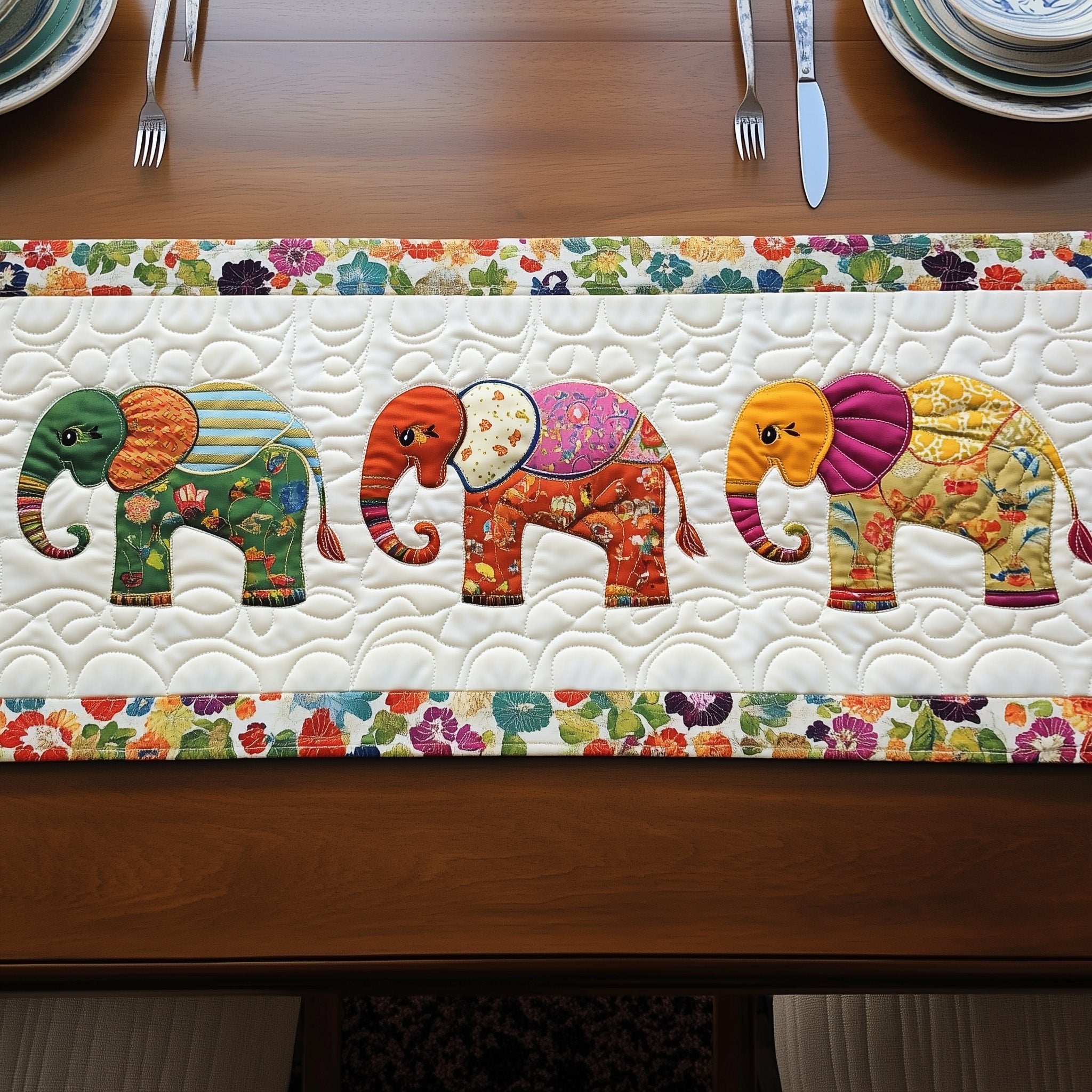 Floral Trunk Parade Table Runner