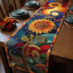 Cosmic Sunflower Table Runner