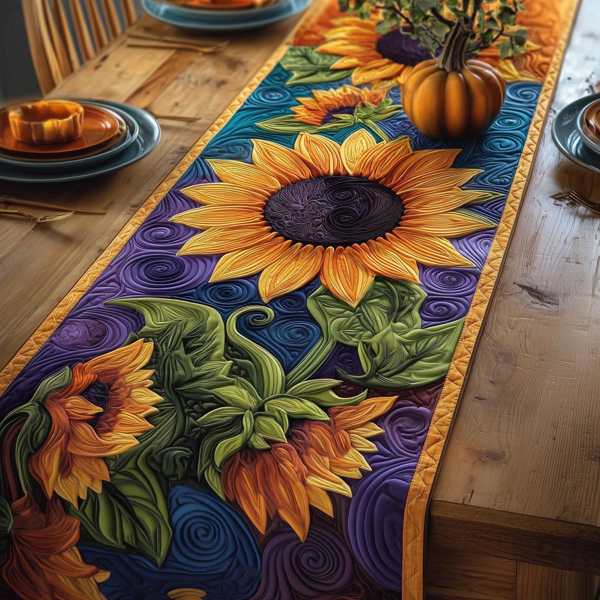Mystic Sunflower Table Runner