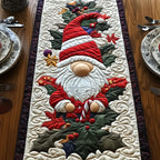 Gnome with Candy Canes Table Runner