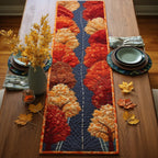 Row of Golden Autumn Trees Table Runner