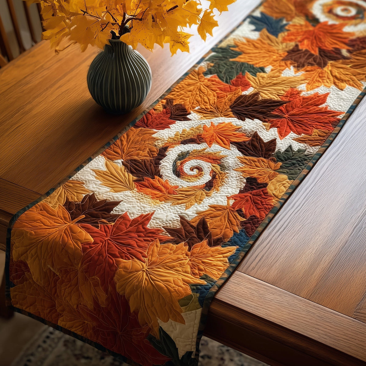 Autumn Maple Leaves Table Runner