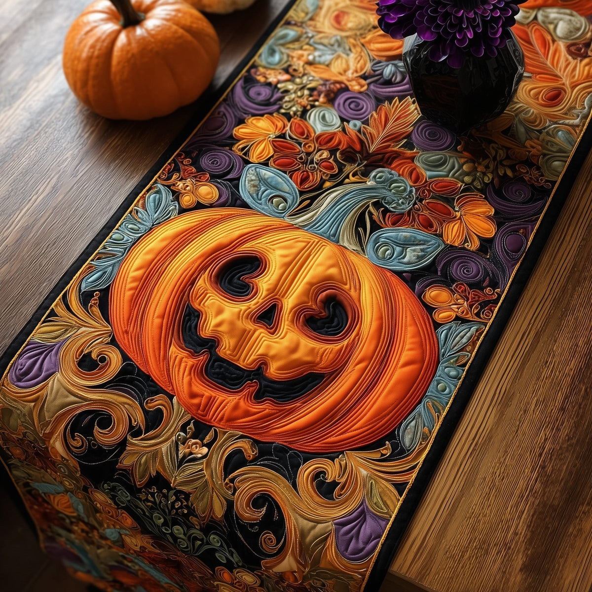 Pumpkin Halloween Table Runner