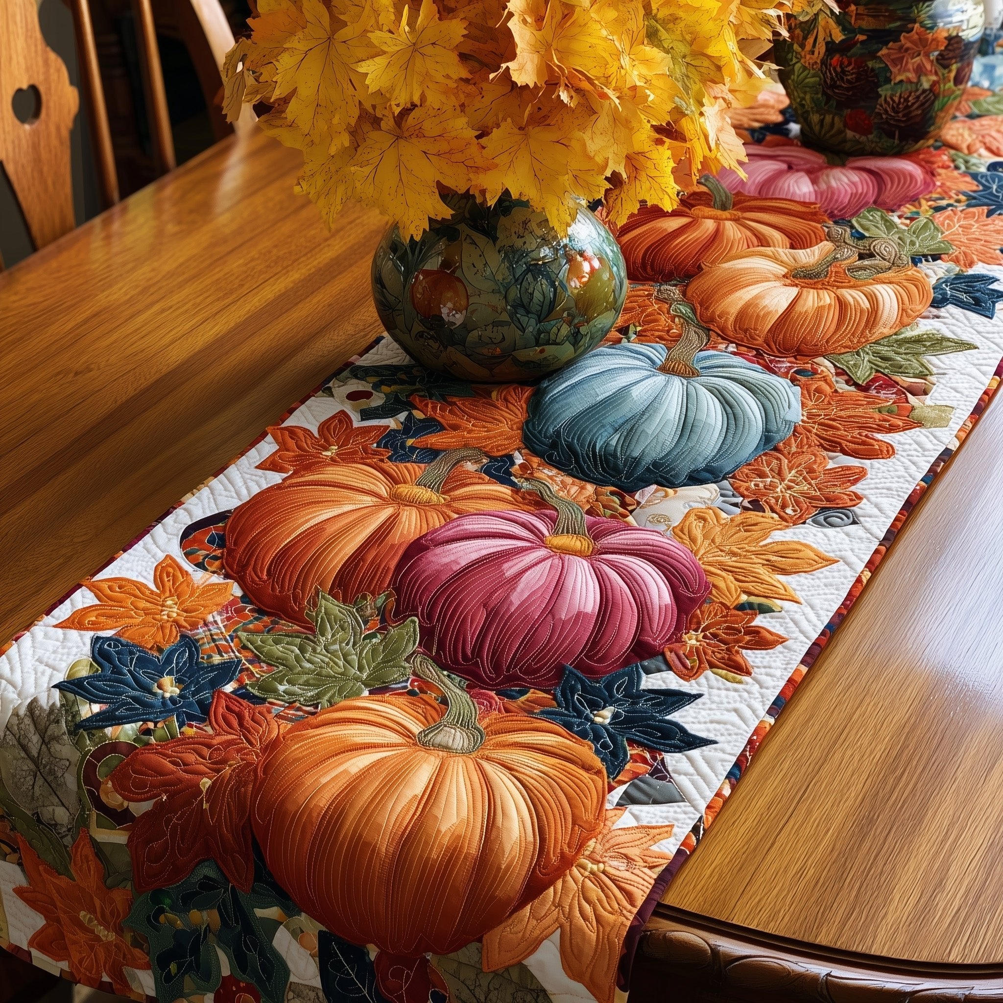 Colorful Pumpkin Table Runner