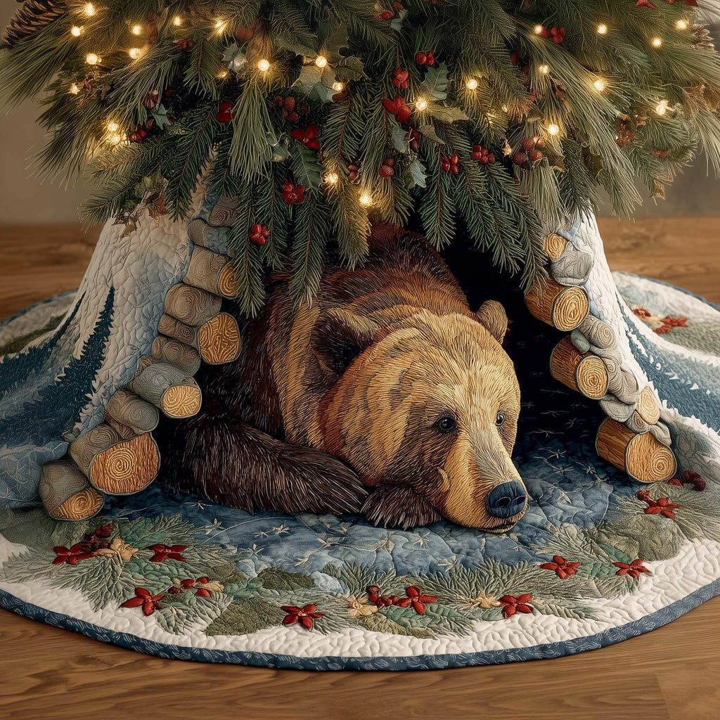 Cozy Bear Christmas Tree Skirt