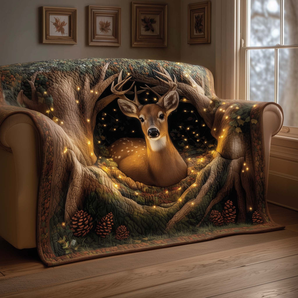 Deer in the Lantern Lit Hollow Sofa Cover