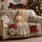 Angel Holding a Glowing Candle Sofa Cover