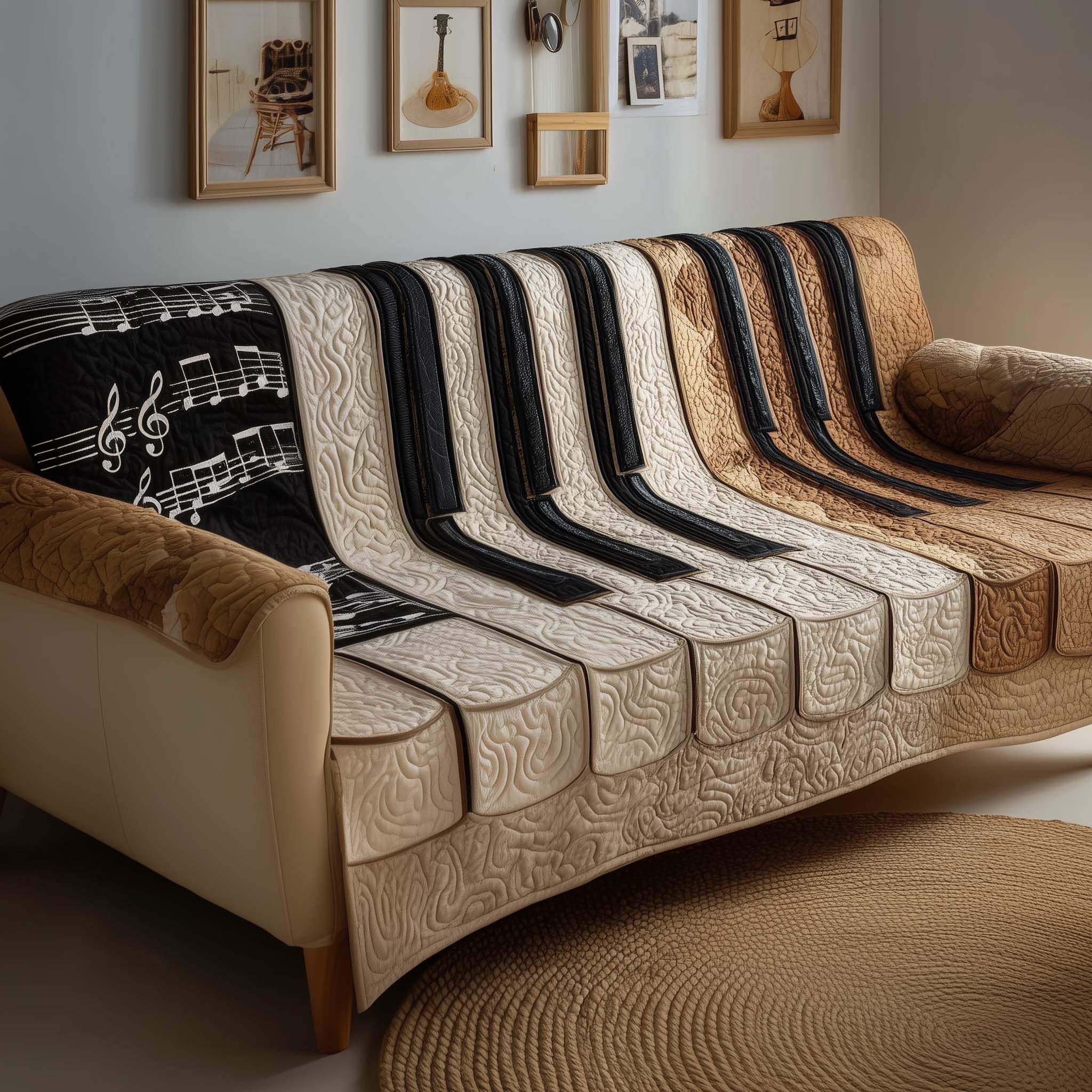 Elegant Piano Sofa Cover