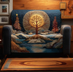 Golden Tree Beside the Still River Sofa Cover