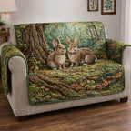 Rabbits in the Green Forest Sofa Cover