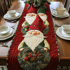 Red Hatted Gnome with Long Beard Table Runner