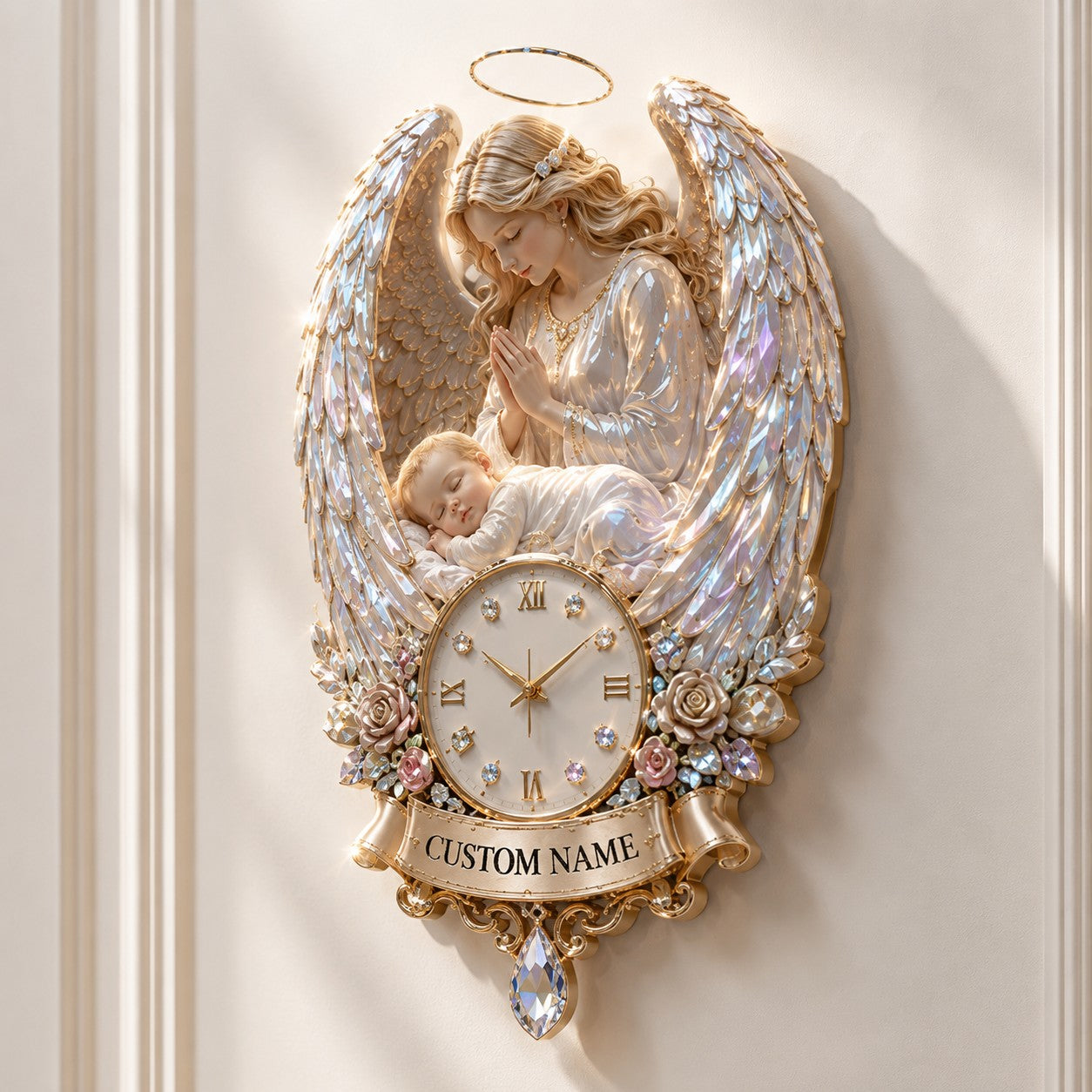 Nursery Interiors Custom Name Wall Clock — personalized with a custom name