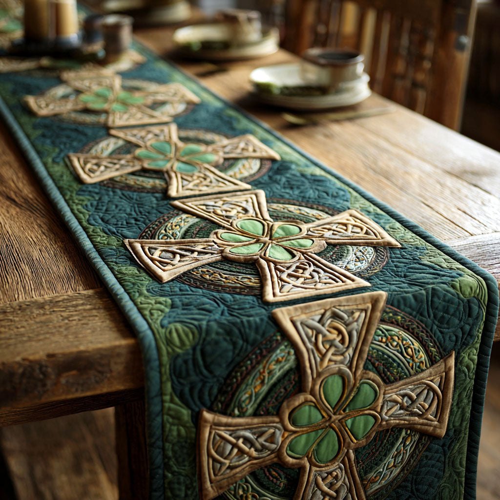 Gaelic Knot Clover Table Runner