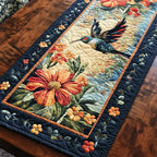 Orange Blooms with Hummingbird Table Runner