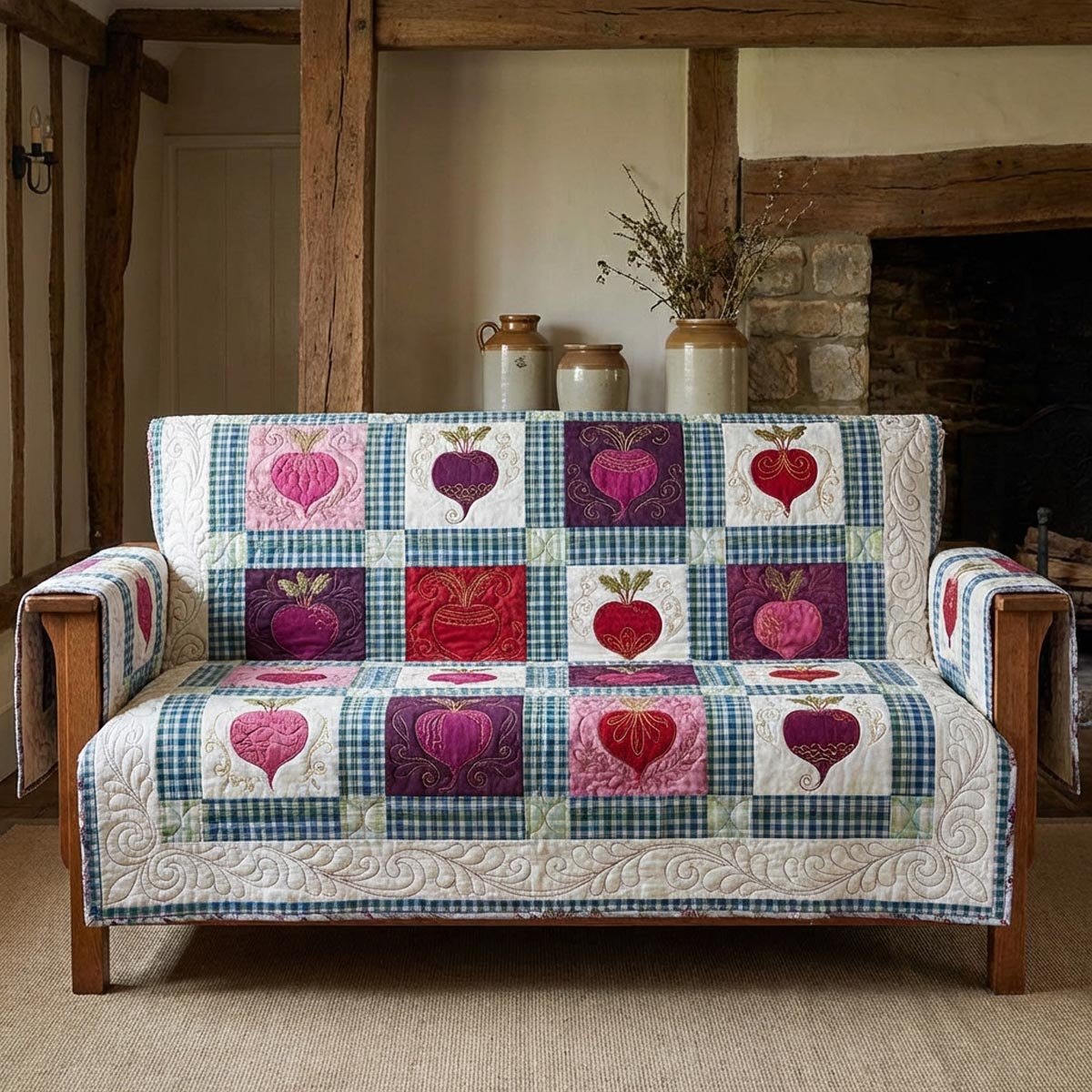 Garden Beets Sofa Cover