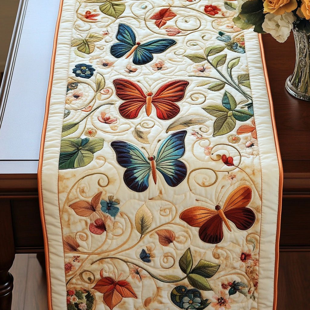 Garden Butterfly Dance Table Runner