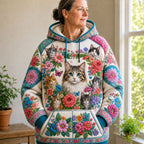 Garden Cat Steps hoodie, all-over print