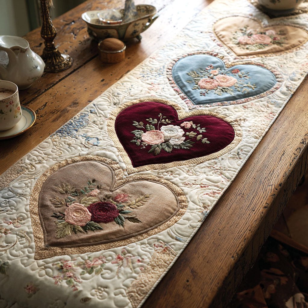 Garden Heart Table Runner