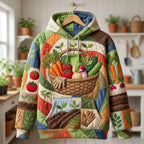 Carrot And Radish Basket hoodie, all-over print