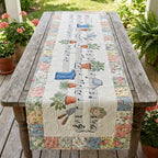 Songbirds on Sheet Music Table Runner