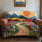 Path Through the Wildflower Field Sofa Cover