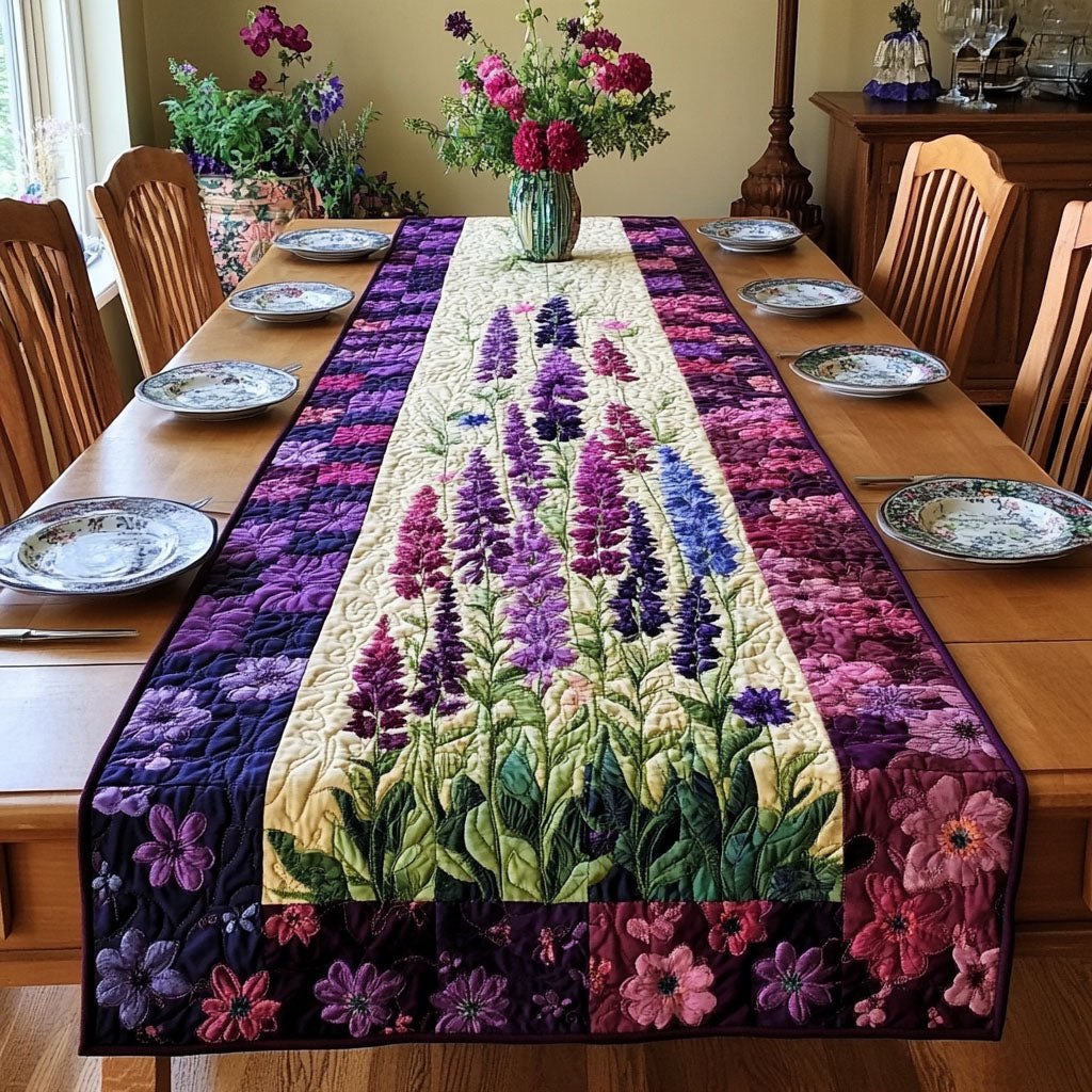 Garden of Larkspur Table Runner