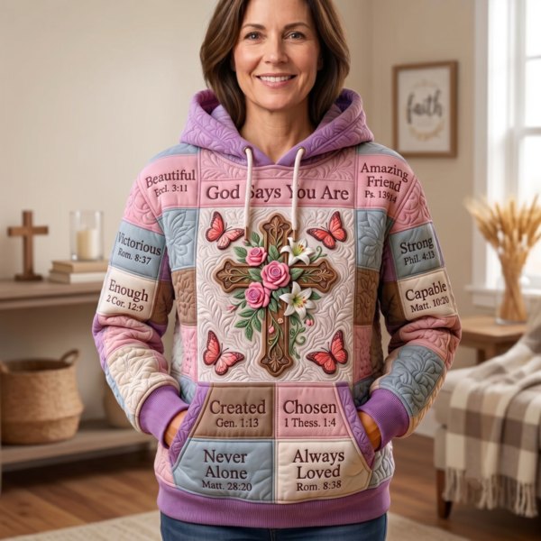 Faith Cross and Roses Hoodie design