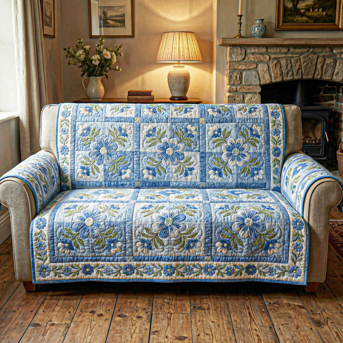 Gentle Blooms Sofa Cover