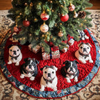 Gentle French Bulldog Christmas Tree Skirt