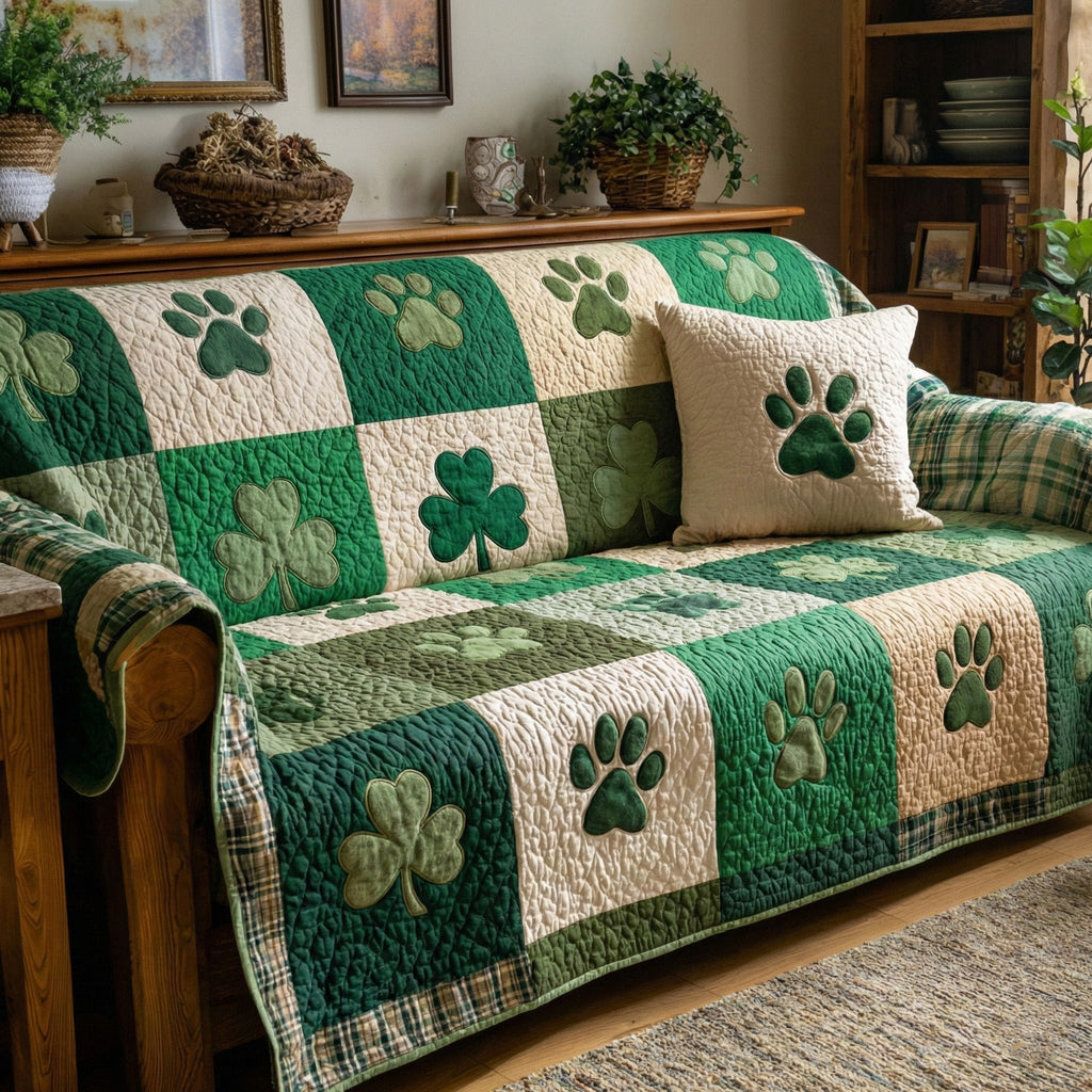 Gentle Green Blessing Sofa Cover
