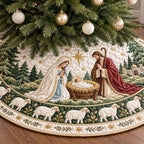 Gentle Nativity Christmas Tree Skirt