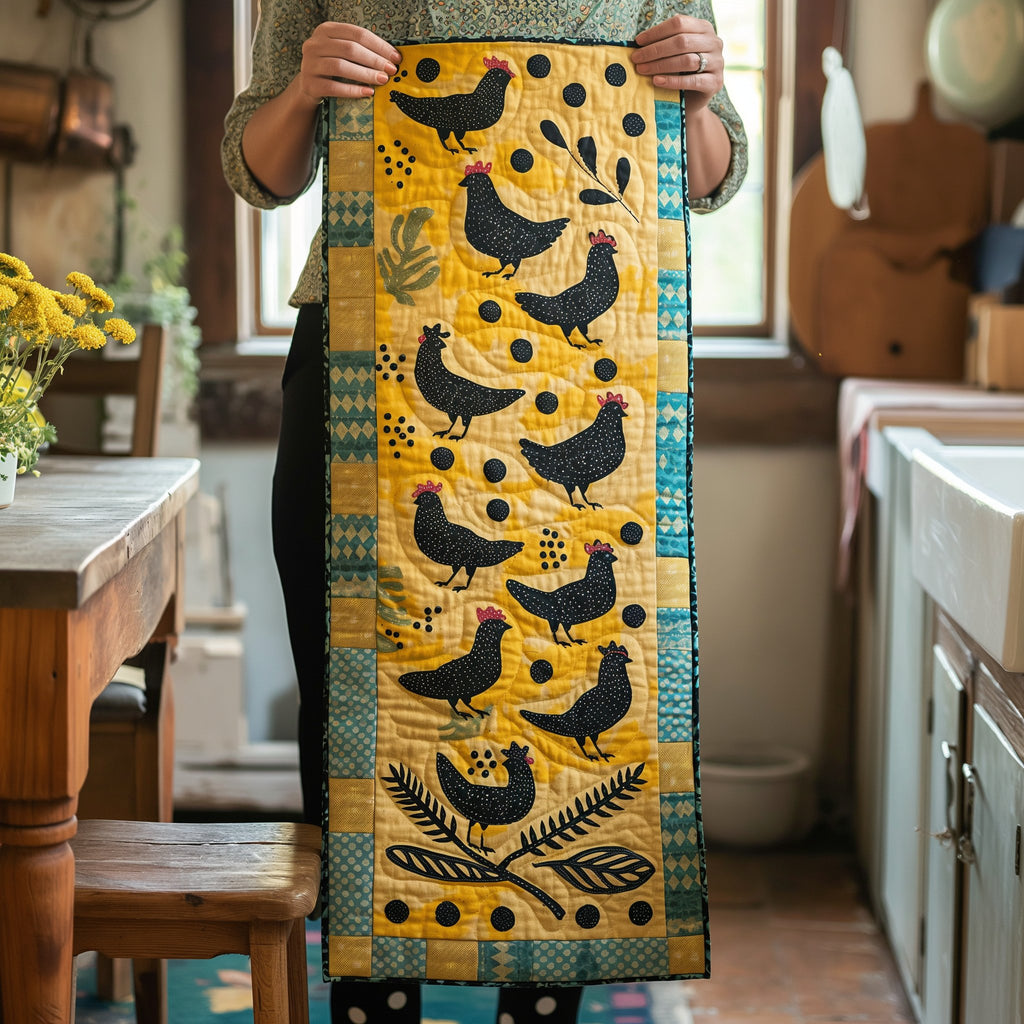 Gentle Heritage Chickens Table Runner