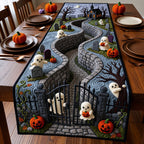 Ghost Graveyard Crochet Table Runner