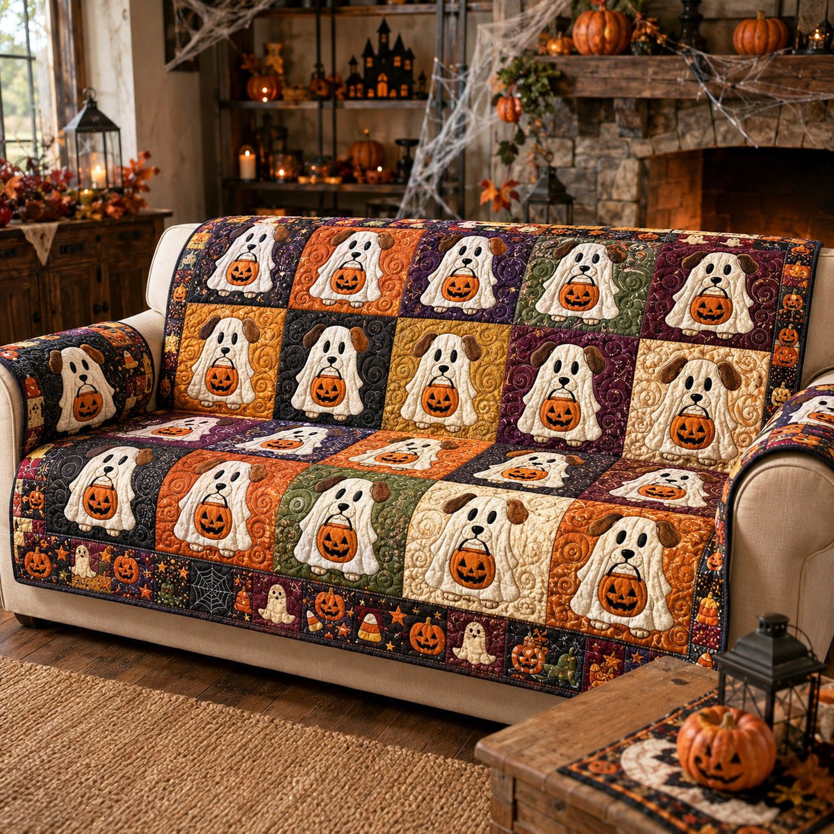 Ghostly Paws Sofa Cover