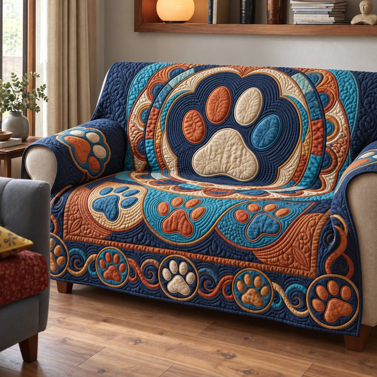 Giant Paw Medallion Sofa Cover