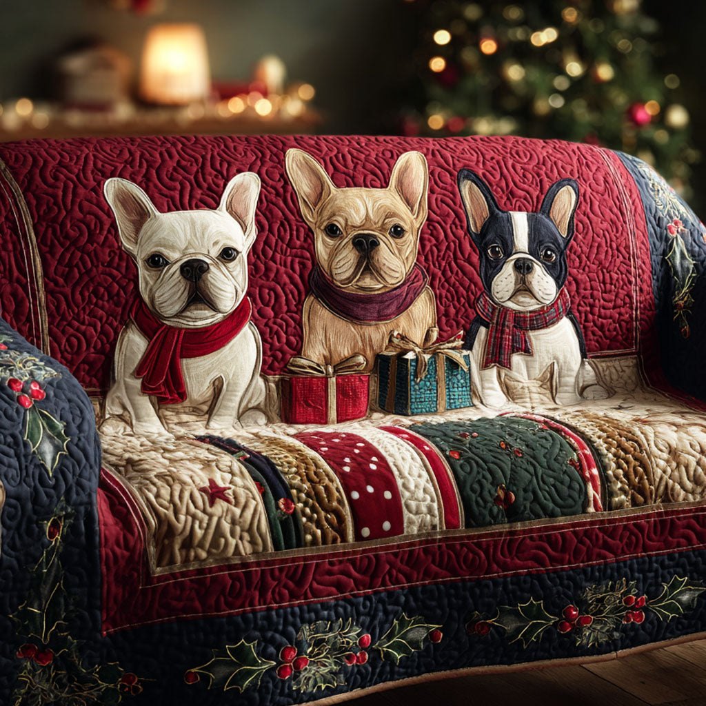 Gift Box Frenchies Sofa Cover