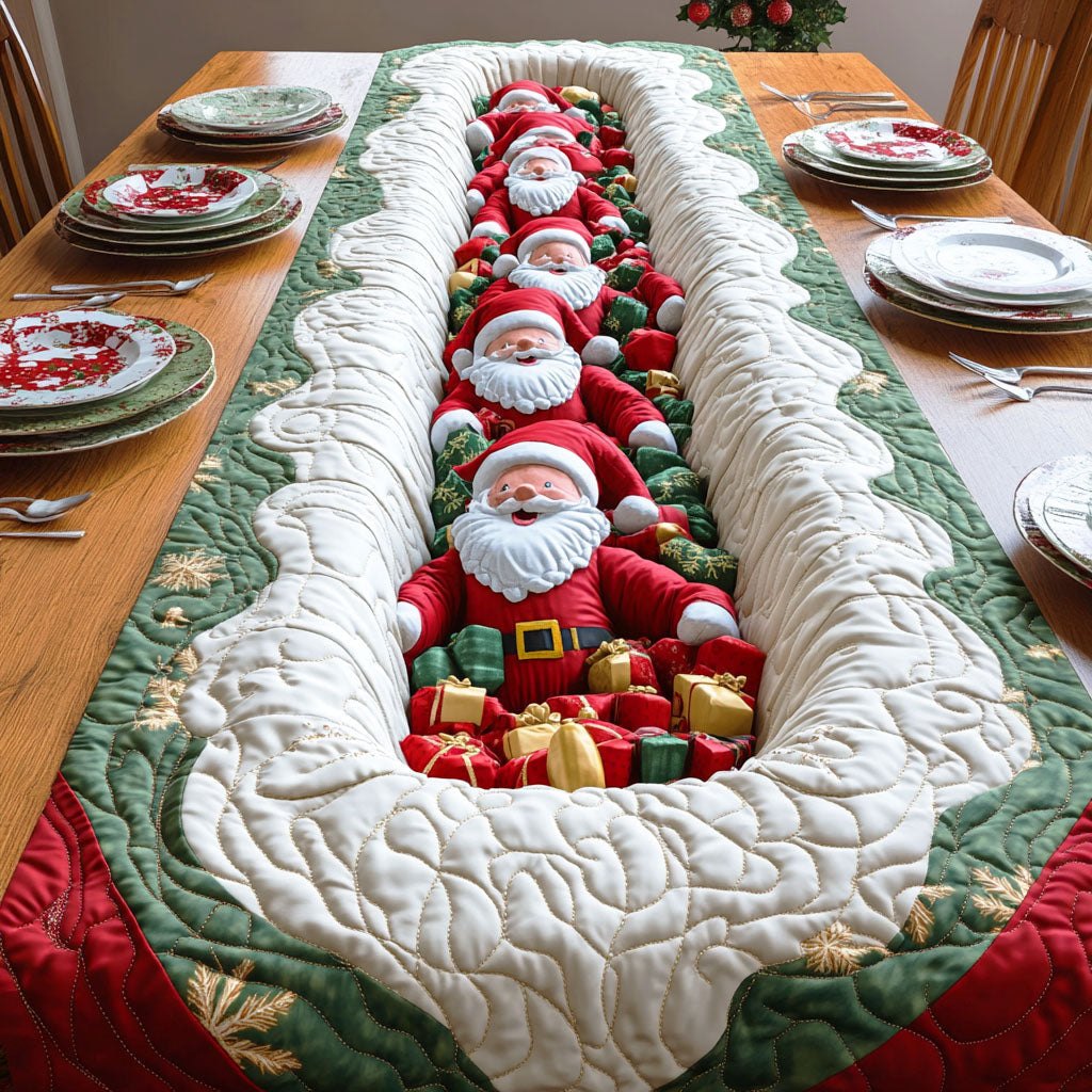 Gift Hole Santa Table Runner