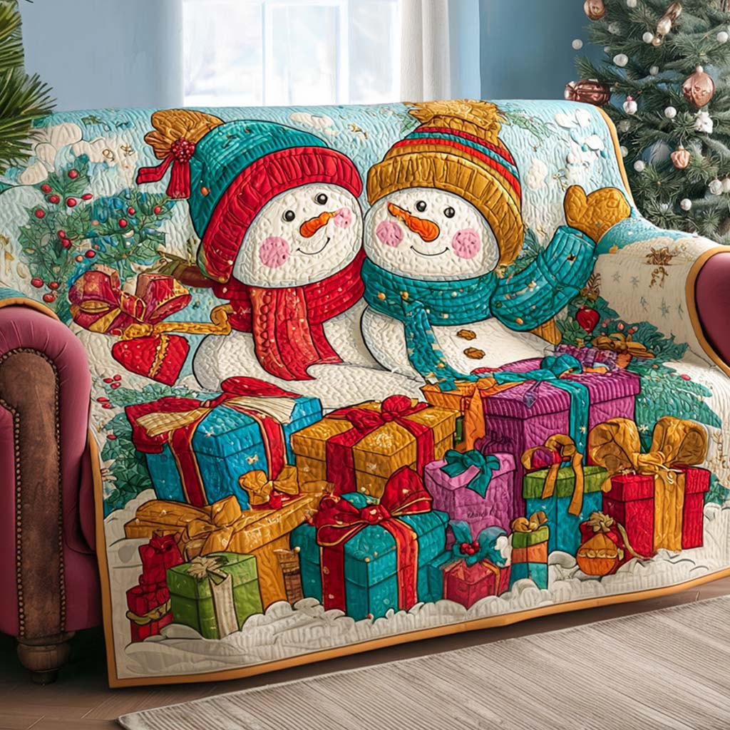 Gift Wonderland Snowmen Sofa Cover