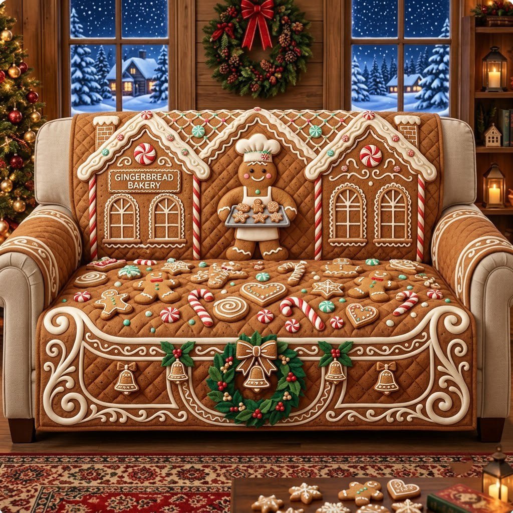 Gingerbread Bakery Sofa Cover