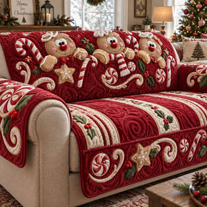 Gingerbread Christmas Cheer Sofa Cover - Made to Order