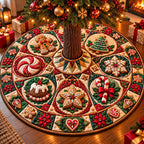 Gingerbread Cookie Medallion Christmas Tree Skirt