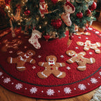 Gingerbread Man Winter Glide Christmas Tree Skirt
