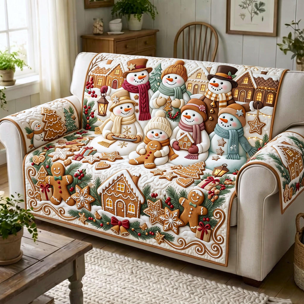 Gingerbread Snowman Sofa Cover