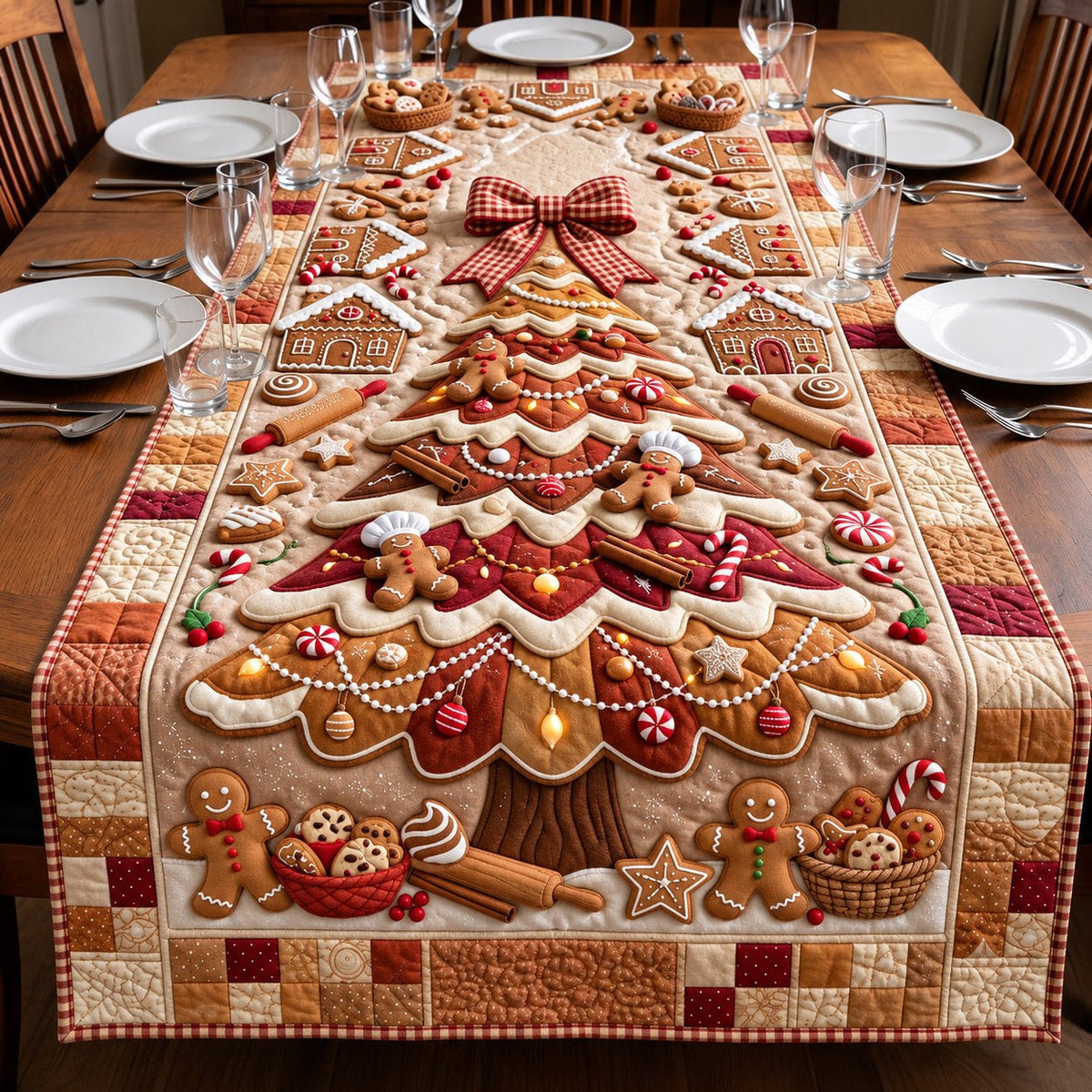 Gingerbread Tree Table Runner