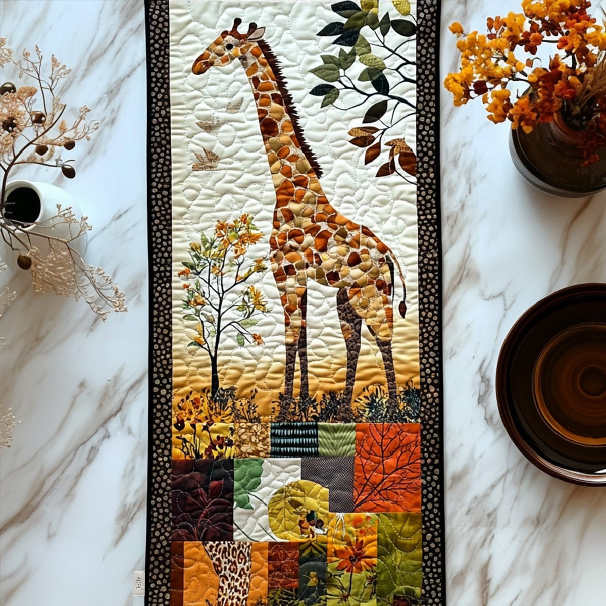 Giraffe in Safari Table Runner